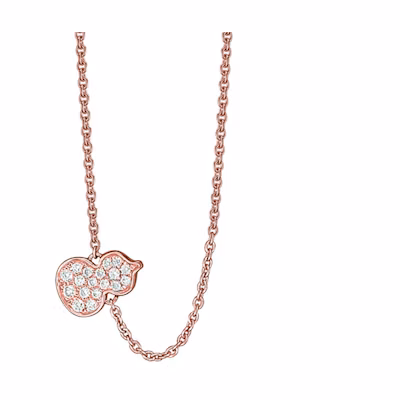 (Women) Qeelin Petite Wulu 18K Rose Gold Diamond Necklace for Women - Rose Gold. WU-050-FPNL-RGD