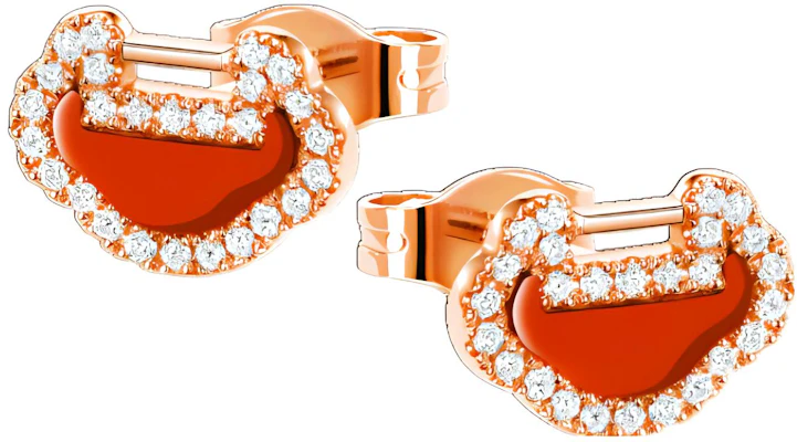 (W) Qeelin Petite Yu Yi 18K Emas Ros Berlian & Permata Agate Merah Barang Kemas. YY-ERSD0003B-RGDRA Buy (W) Qeelin Petite Yu Yi 18K Emas Ros Berlian & Permata Agate Merah Barang Kemas. YY-ERSD0003B-RGDRA