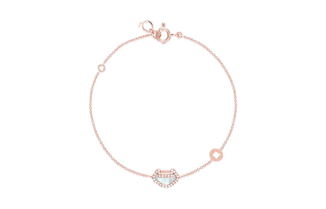 (Women) Qeelin Petite Yu Yi 18K Rose Gold Diamond Mother of Pearl Bracelet for Women. YY-BR0002B-RGDMOP 圖 2