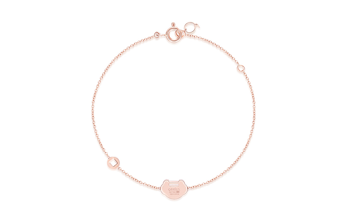 (Women) Qeelin Petite Yu Yi 18K Rose Gold Diamond Mother of Pearl Bracelet for Women. YY-BR0002B-RGDMOP 圖 3