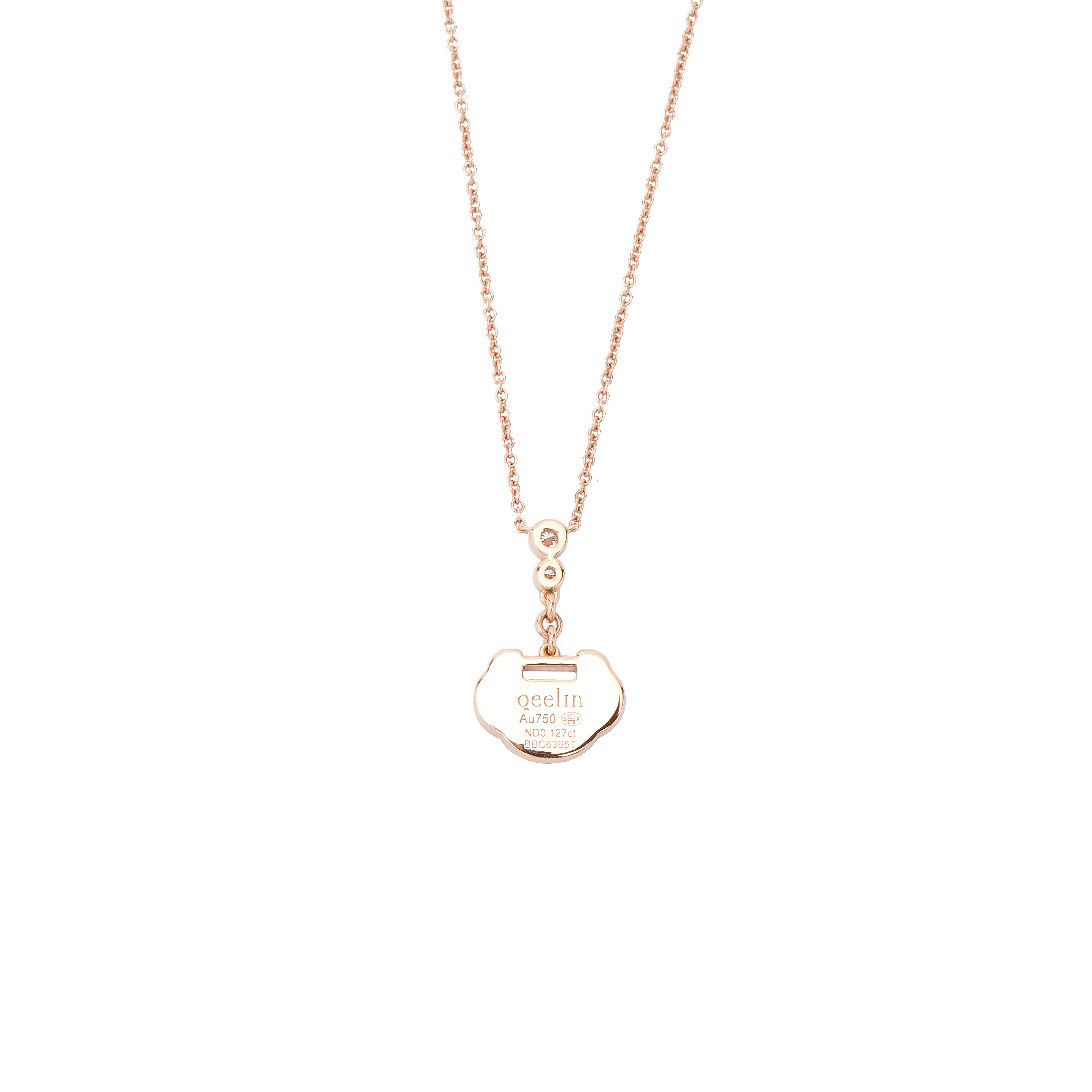 (Women) Qeelin Petite Yu Yi 18K Rose Gold Diamond, Mother-of-Pearl Necklace for Women. YY-NL0003B-RGDMOP 圖 5