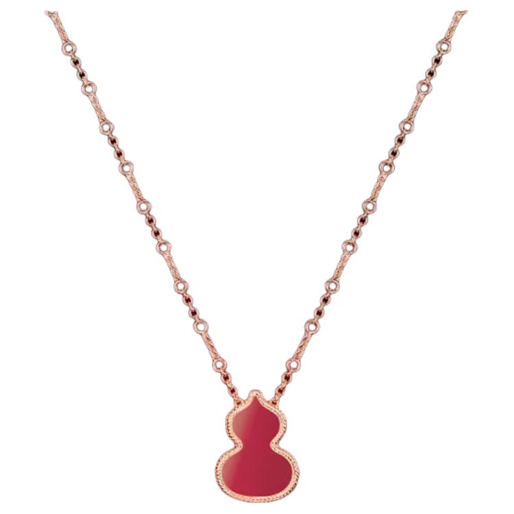 Order (W) Collar de oro Qeelin Qilin Gourd 18K para mujer - Dorado. WZN30AJRGRA