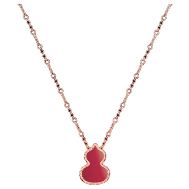 Lookbook (W) Collar de oro Qeelin Qilin Gourd 18K para mujer - Dorado. WZN30AJRGRA