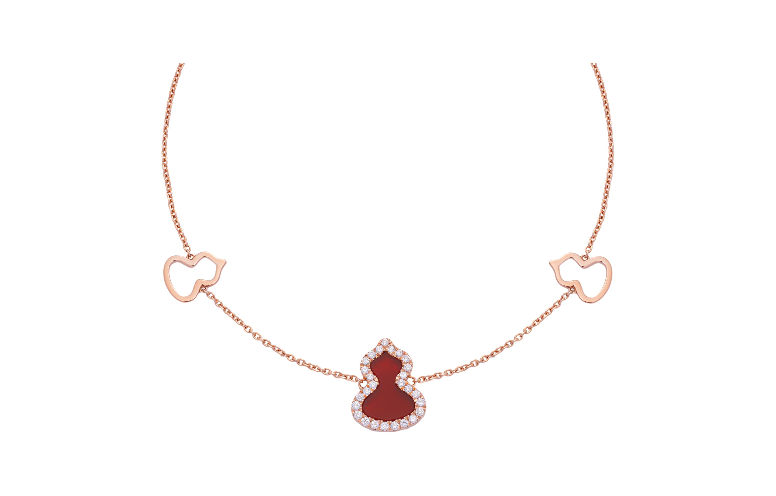 (Women) Qeelin Wulu 18K Gold Diamond Red Agate Bracelet for Women - Red. WU-BR0001B-RGDRA 圖 3