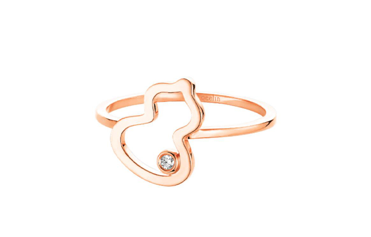 Order (W) Anillo Qeelin Wulu de Oro Rosa 18K con Diseño de Calabaza y Diamantes para Mujer. WURPT2BRGDI