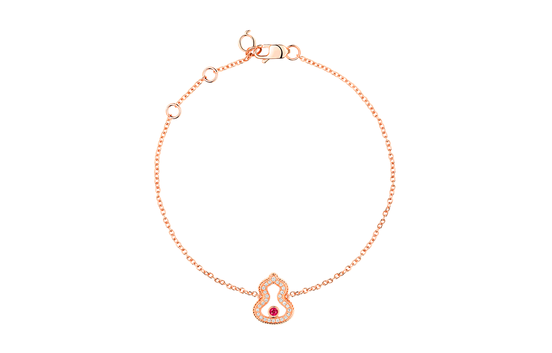 (Women) Qeelin Wulu Classic Gourd Bracelet for Women in Rose Gold. WU-040-LGBL-RGDRU2