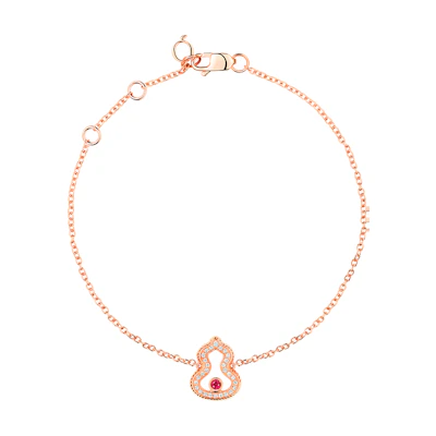 (Women) Qeelin Wulu Classic Gourd Bracelet for Women in Rose Gold. WU-040-LGBL-RGDRU2
