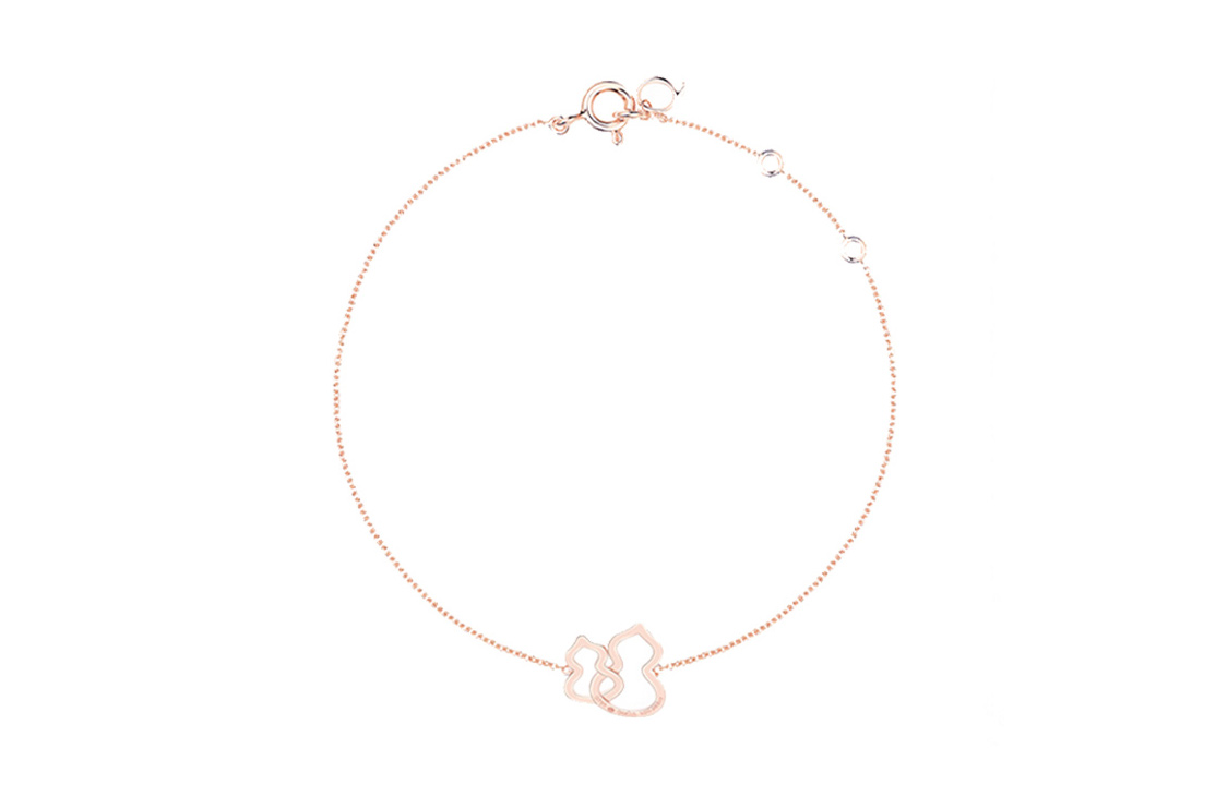 (Women) Qeelin Wulu Double Gourd Diamond 18K Rose Gold Bracelet for Women - Rose Gold. WU-BR0012A-RGD 圖 4