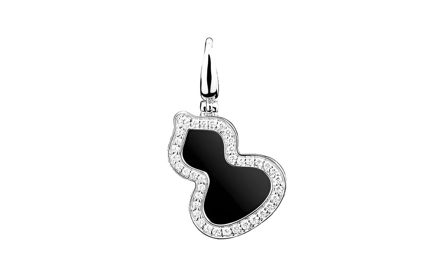 (Women) Qeelin Wulu Fashion Pendant for Women in Silver/Black K Gold. WU-030-SPD-WGDON