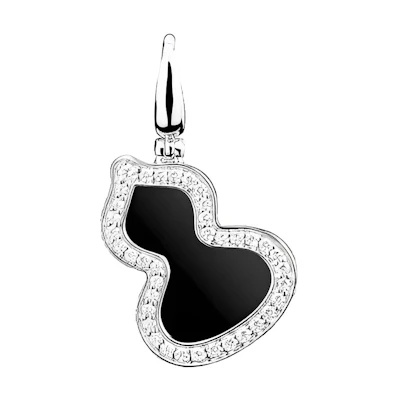 (Women) Qeelin Wulu Fashion Pendant for Women in Silver/Black K Gold. WU-030-SPD-WGDON