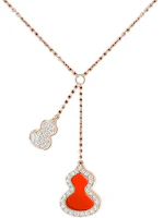 (Women) Qeelin Wulu Gourd Pendant 18K Gold Diamond Necklace for Women Red/Green WUNPT8BRGRA_WUNPT8BRGJE (Women) Qeelin Wulu Gourd Pendant 18K Gold Diamond Necklace for Women Red/Green WUNPT8BRGRA_WUNPT8BRGJE