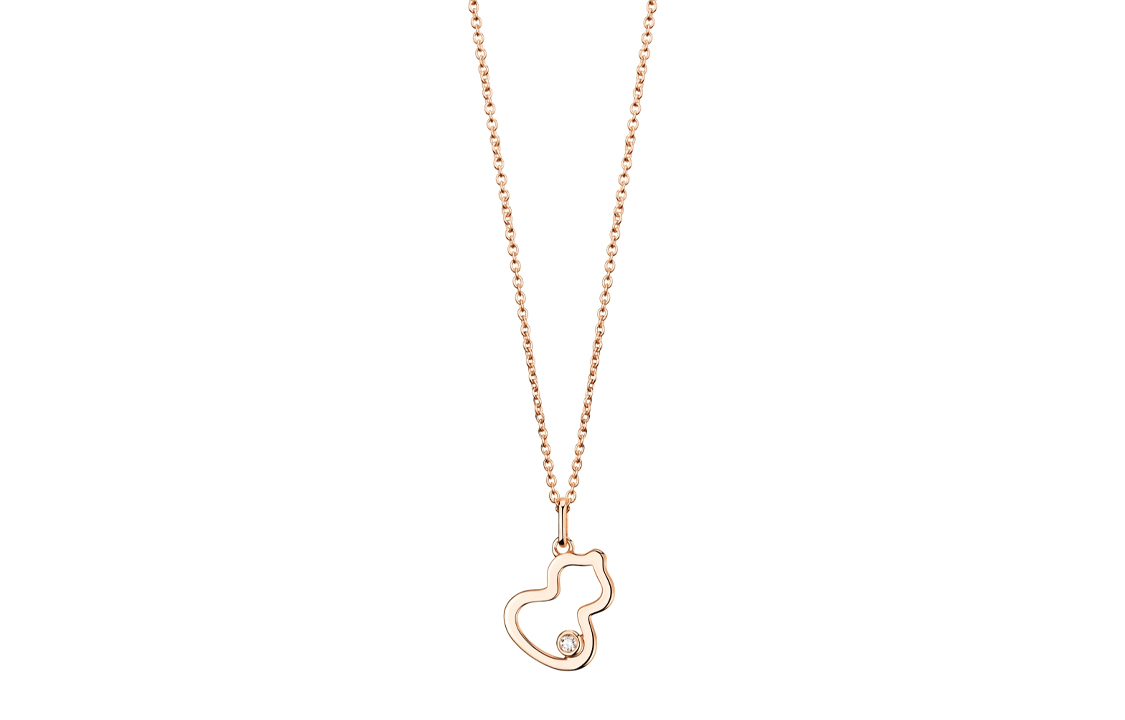 (Women) Qeelin Wulu Necklace Series 18K Rose Gold Diamond Gourd Pendant Necklace for Women. WU-NL0003A-RGD 圖 2
