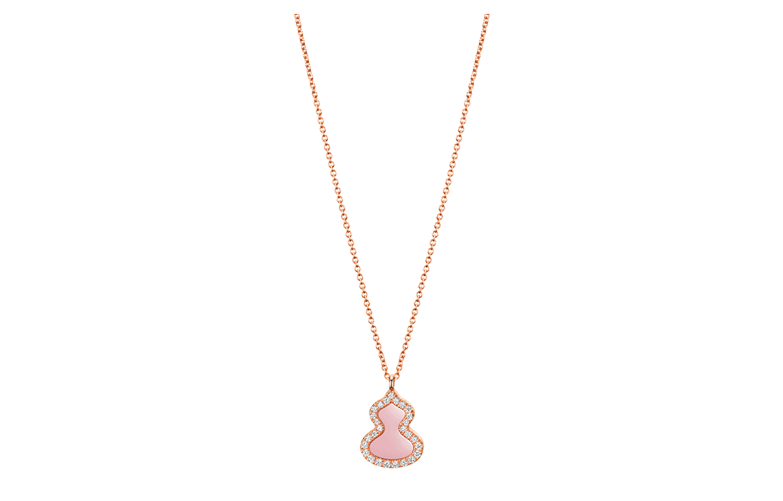 (Women) Qeelin Wulu Necklace Series Gourd-Shaped Pendant Diamond 18K Rose Gold for Women Pink WU-NL0006E-RGDPO 圖 2