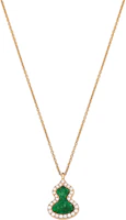 (Women) Qeelin Wulu Necklace Series Gourd Pendant Rose Gold 18k Green Necklace. WU-NL0006C-RGDGJE (Women) Qeelin Wulu Necklace Series Gourd Pendant Rose Gold 18k Green Necklace. WU-NL0006C-RGDGJE