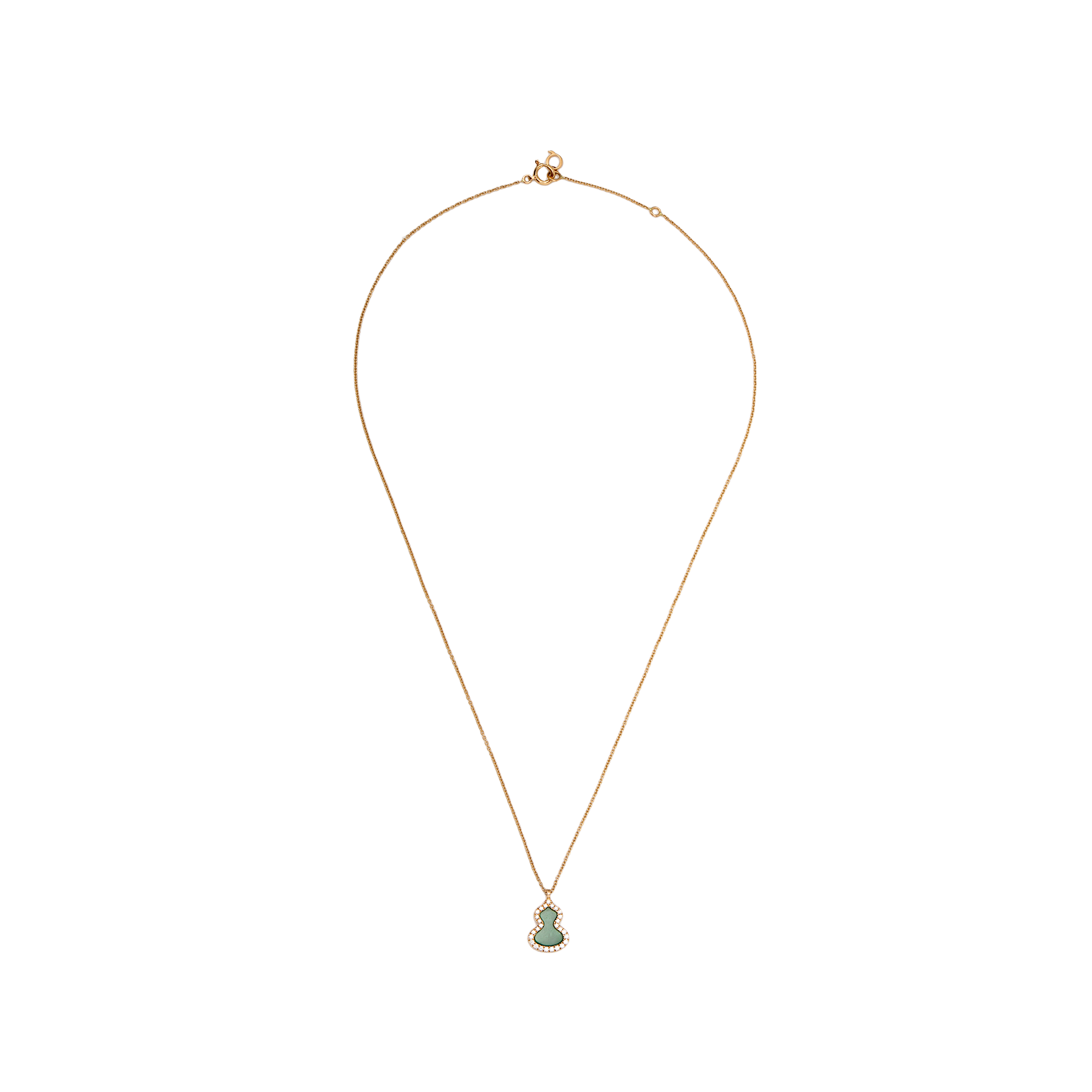 (Women) Qeelin Wulu Necklace Series Gourd Pendant Rose Gold 18k Green  Necklace. WU-NL0006C-RGDGJE 圖 3