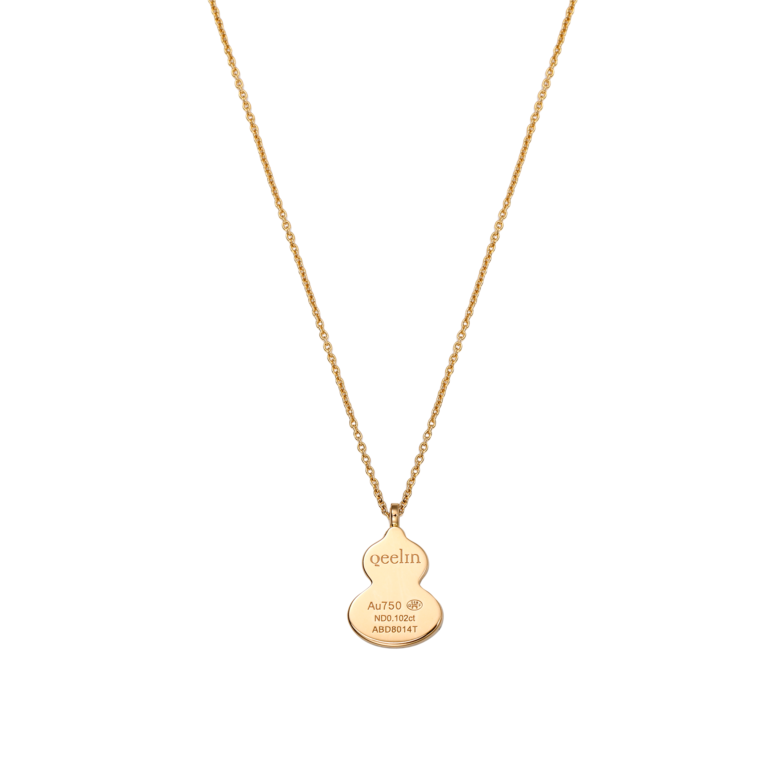 (Women) Qeelin Wulu Necklace Series Gourd Pendant Rose Gold 18k Green  Necklace. WU-NL0006C-RGDGJE 圖 4
