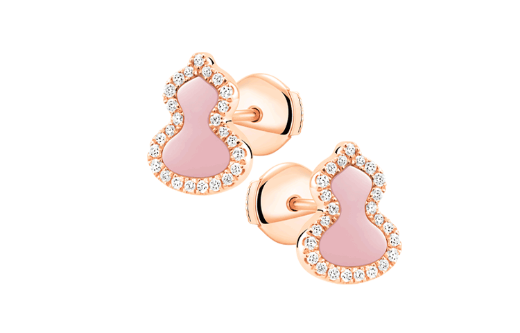 Order (W) Qeelin Wulu Pendientes de Ópalo Rosa en Oro Rosa 18K para Mujer. WU-ERSD0002E-RGDPO