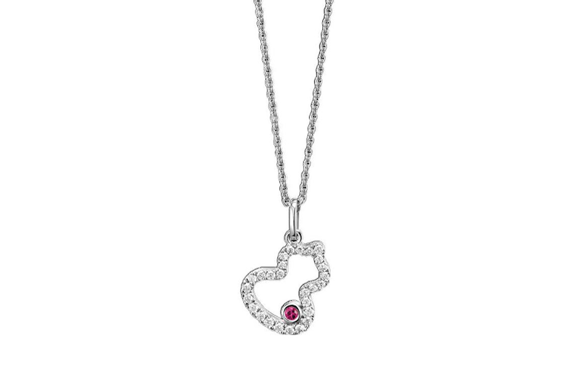(Women) Qeelin Wulu Ruby Gourd Necklace for Women in Platinum Color. WU-NL0003B-WGDRU 圖 2