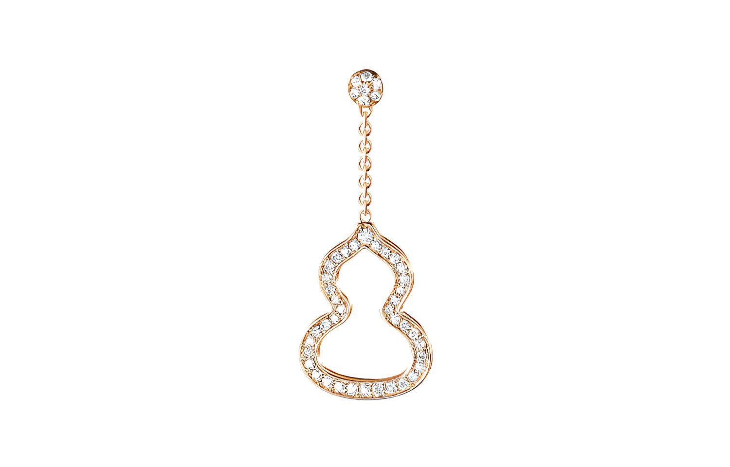(Women) Qeelin Wulu Series 18K Rose Gold Diamond Earrings (Small)  Jewelry Rose Gold. WU-030-OER-RGD