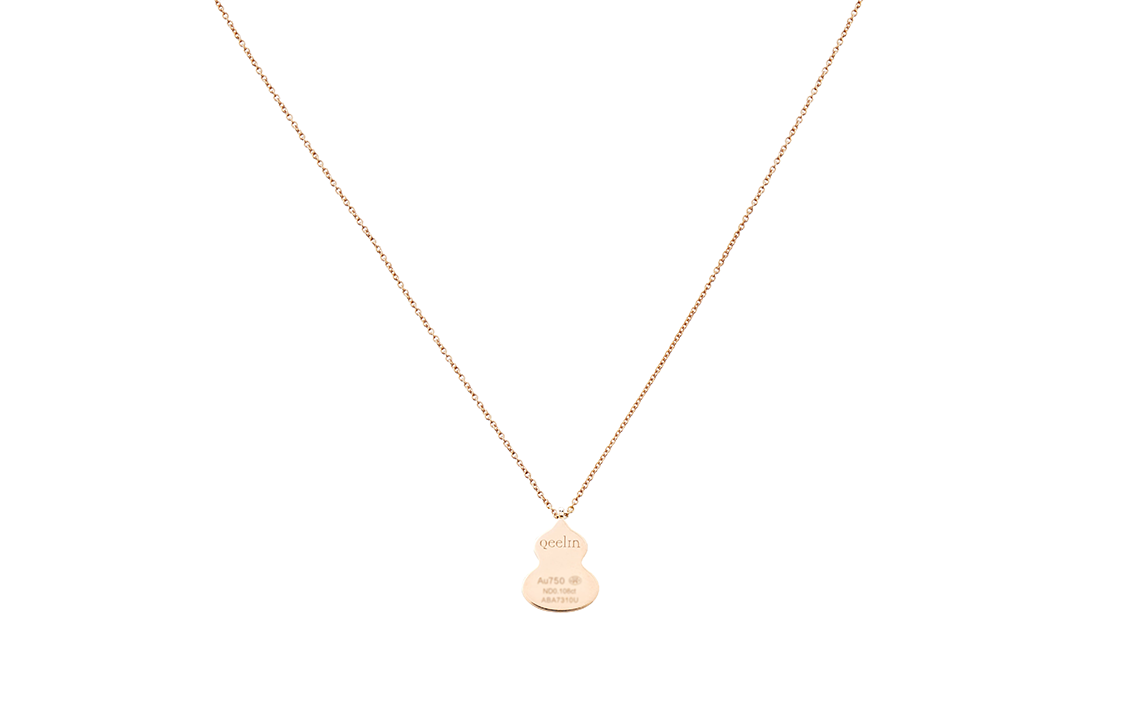 (Women) Qeelin Wulu Series Diamond & Mother-of-Pearl Gourd 18K Rose Gold Necklace WU-NLooo6B-RGDMOP 圖 3