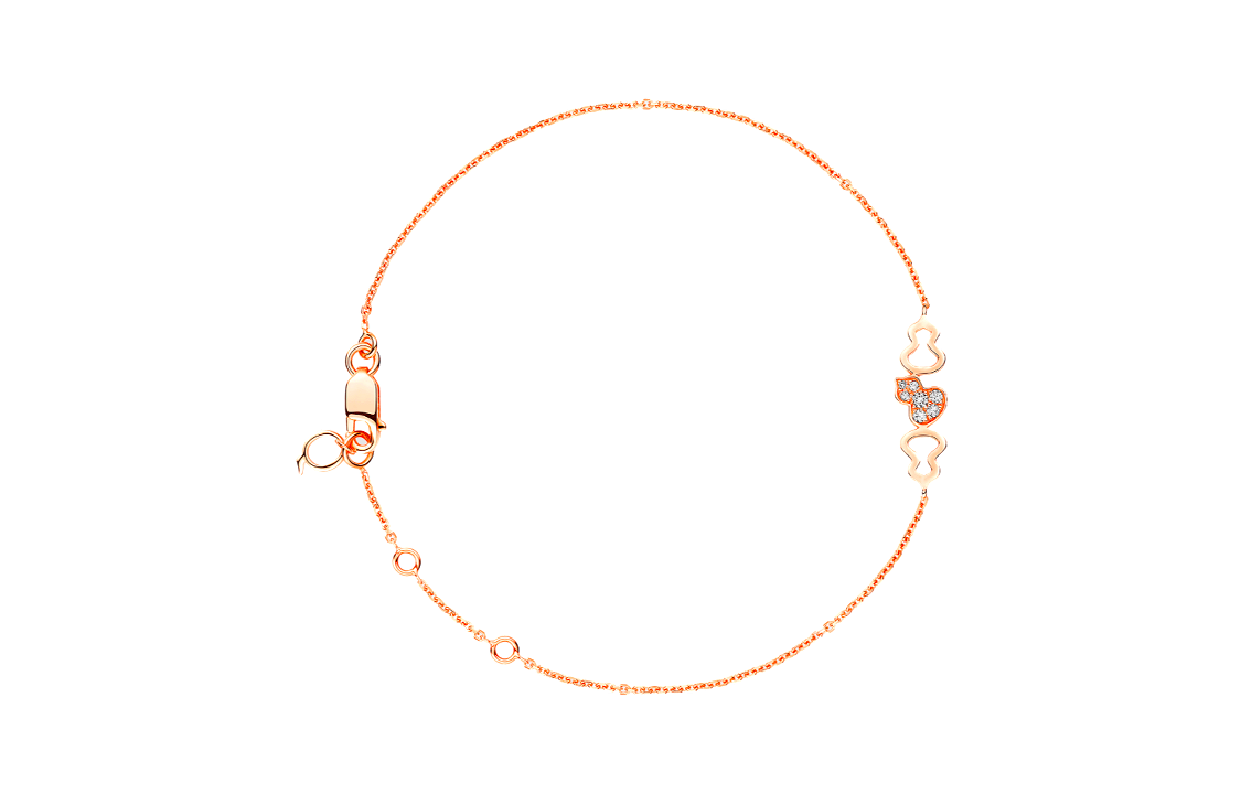 Shop (W) Pulsera Qeelin Wulu Oro Rosa 18K Diamantes Calados para Mujer. WWB50ACRGDI