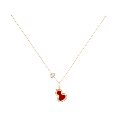 (Women) Qeelin Wulu Series Gourd Pendant 18K Gold Necklace. ZT0002