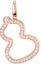 Buy (W) Colgante Calabaza Qeelin Wulu 18K Oro Rosa Diamante 0.52ct Joyería. WUP25AARGDI