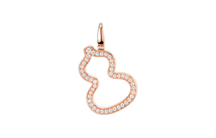 Order (W) Colgante Calabaza Qeelin Wulu 18K Oro Rosa Diamante 0.52ct Joyería. WUP25AARGDI