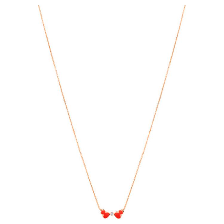 Order (W) Collar Colgante Qeelin Wulu Serie Calabaza Roja Oro Rosa 18K para Mujer. WEN40NARGRH