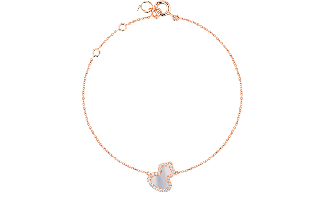 (Women) Qeelin Wulu Series Rose Gold Diamond and Mother-of-Pearl Gourd Bracelet for Women. WU-BR0002B-RGDMOP 圖 2