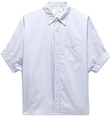 (W) R13 블루 스트라이프 코튼 반팔 셔츠 R13WR025-R078B Order (W) R13 블루 스트라이프 코튼 반팔 셔츠 R13WR025-R078B