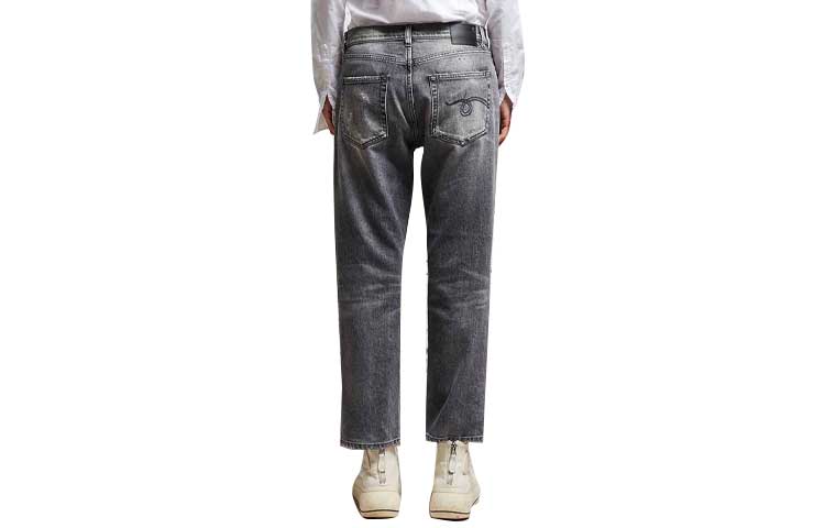 Lookbook (W) R13 復古藍色刷破中腰直筒丹寧牛仔褲 R13W5083D137C