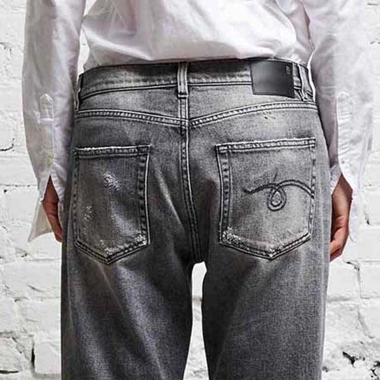 Details for (W) R13 復古藍色刷破中腰直筒丹寧牛仔褲 R13W5083D137C