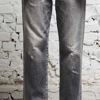 Sizing (W) R13 復古藍色刷破中腰直筒丹寧牛仔褲 R13W5083D137C