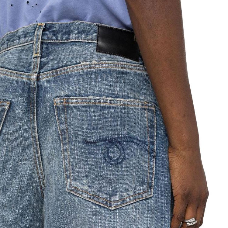 Sizing (W) R13 破洞阔腿牛仔裤 蓝色 R13WD041D061B