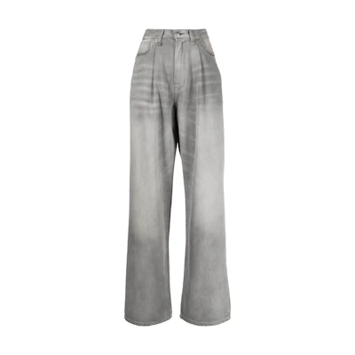 (Women) R13 Grey Straight Leg Zip Denim Jeans R13W3147D138A