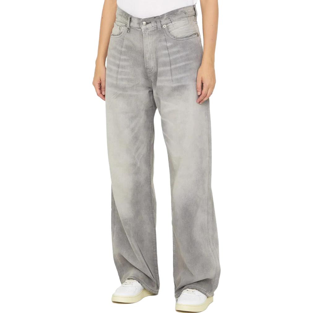 Lookbook (W) R13 Jeans Denim Gris Recto con Cremallera R13W3147D138A