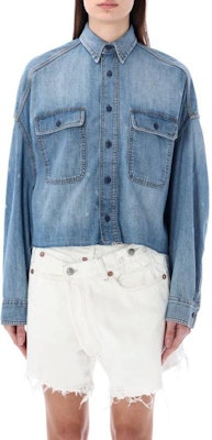 (W) R13 슬림핏 긴팔 버튼업 셔츠 블루 R13W3163243-BRINDLEY Lookbook (W) R13 슬림핏 긴팔 버튼업 셔츠 블루 R13W3163243-BRINDLEY