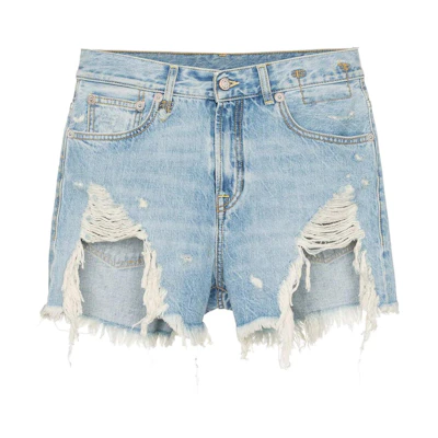 (Women) R13 Solid Denim Shorts Blue R13W0190476TILLY