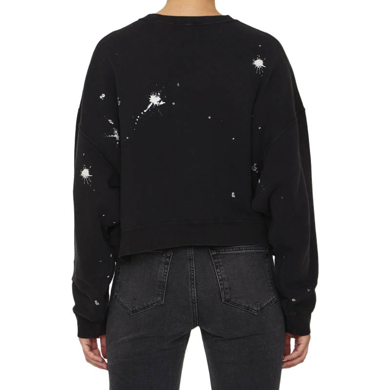 Shop (W) R13 Alphanumeric Print Pullover Hoodie Wanita Hitam R13WK094001AG