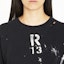 Details for (W) R13 Alphanumeric Print Pullover Hoodie Wanita Hitam R13WK094001AG