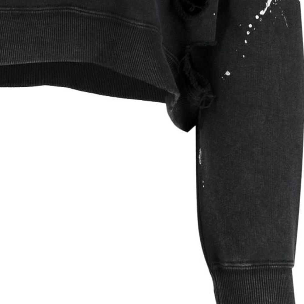 Sizing (W) R13 Alphanumeric Print Pullover Hoodie Wanita Hitam R13WK094001AG