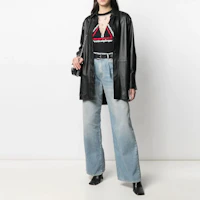 Lookbook (W) R13 仿舊百褶寬褲牛仔褲 女款 藍色 R13W3147897A