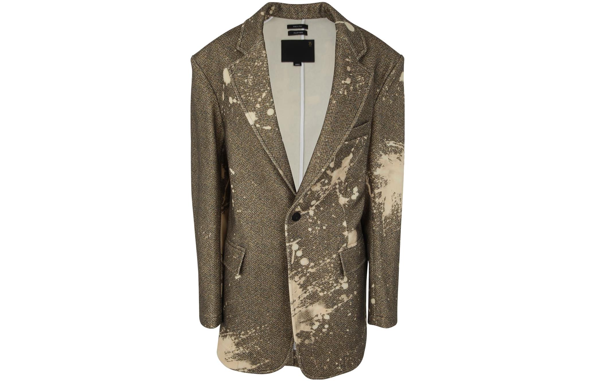 Order (W) R13 仿舊單扣長袖西裝外套 卡其綠 R13WR020R271ASPLATTERED