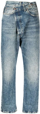 (W) R13 FW21 하이웨이스트 크로스오버 데님 진 블루 R13W2048734-KELLY Order (W) R13 FW21 하이웨이스트 크로스오버 데님 진 블루 R13W2048734-KELLY