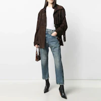 Lookbook (W) R13 FW21 高腰交叉丹寧牛仔褲 藍色 R13W2048734-KELLY