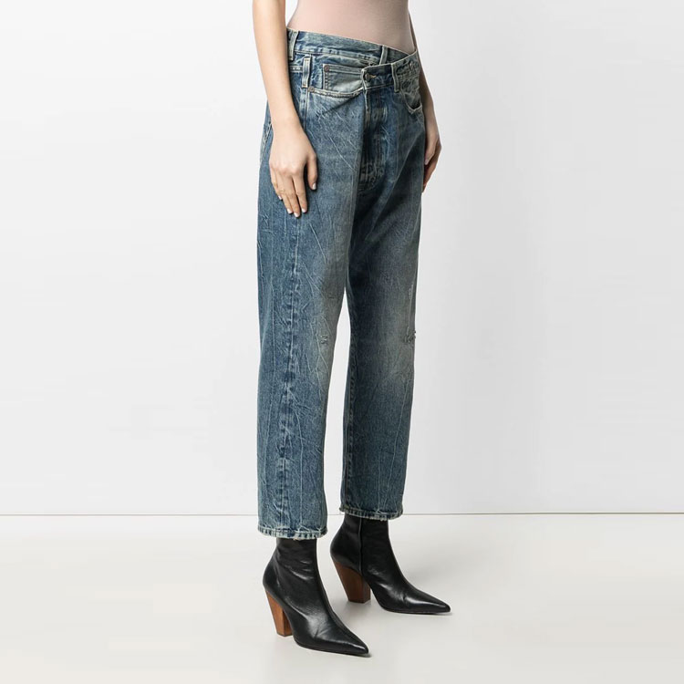 Purchase (W) R13 FW21 하이웨이스트 크로스오버 데님 진 블루 R13W2048734-KELLY