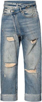 (W) R13 FW21 破洞不對稱直筒牛仔褲 R13W2048747-EMORY Buy (W) R13 FW21 破洞不對稱直筒牛仔褲 R13W2048747-EMORY