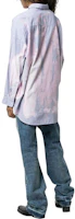 Shop (W) R13 FW22 漂白條紋長袖休閒襯衫 女款 藍色 R13WR004R0230D