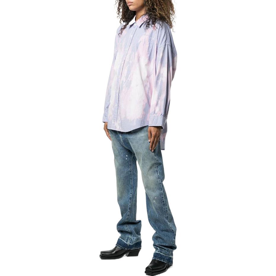 Purchase (W) R13 FW22 漂白條紋長袖休閒襯衫 女款 藍色 R13WR004R0230D